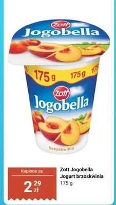 Jogurt brzoskwinia promocja w Biedronka