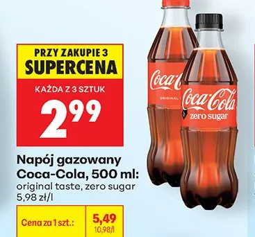 Napój gazowany Coca-Cola Original Taste promocja w Biedronka