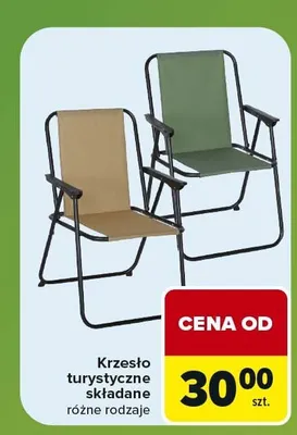 Krzesło turystyczne składane promocja w Carrefour