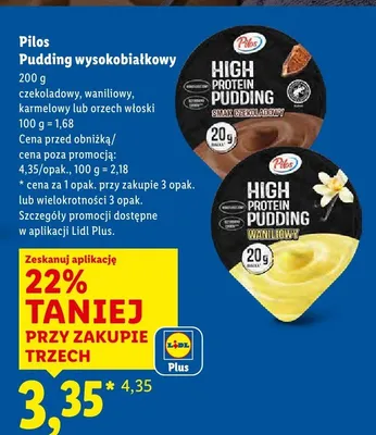 Pudding wysokobiałkowy orzech włoski promocja w Lidl