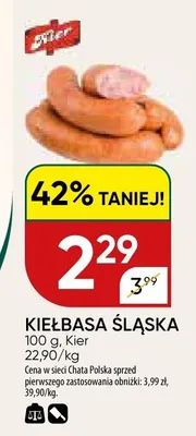 Kiełbasa Śląska Kier promocja w Chata Polska