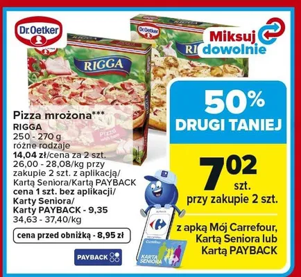 Pizza mrożona Rigga promocja w Carrefour Market