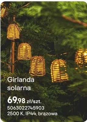 Girlanda solarna brązowa promocja w Castorama