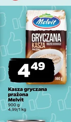 Kasza gryczana prażona Melvit promocja w Netto