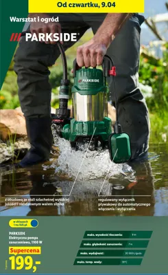 Elektryczna pompa zanurzeniowa, 1100W promocja w Lidl