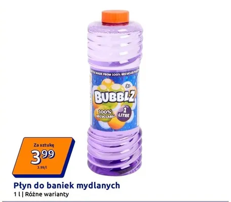 Płyn do baniek mydlanych różne warianty promocja w Action