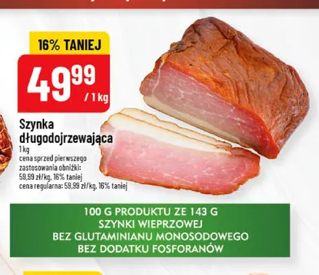 Szynka długodojrzewająca Pekpol promocja w POLOmarket