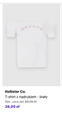 T-shirt z nadrukiem Hollister Co. biały promocja w Lounge by Zalando