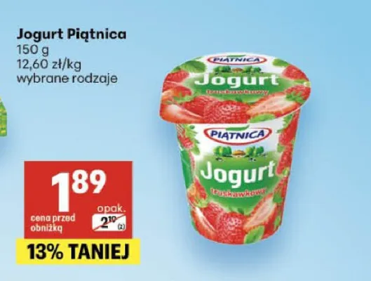 Jogurt Piątnica promocja w Delikatesy Centrum