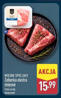 Żeberka ekstra mięsne wieprzowe Mięsne Specjały promocja w Aldi