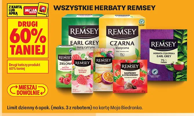Herbata Remsey Czarna Klasyczna promocja w Biedronka