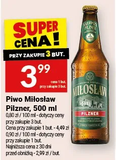 Piwo Miłosław Pilzner promocja w Twój Market