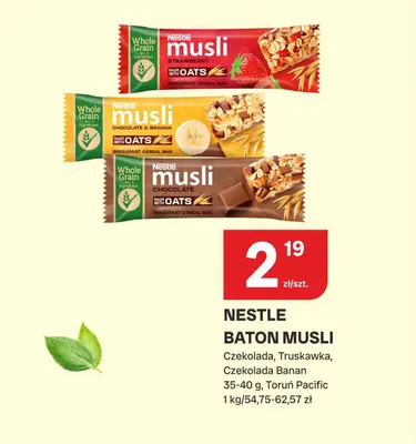 Baton musli Nestle Czekolada promocja w Chorten