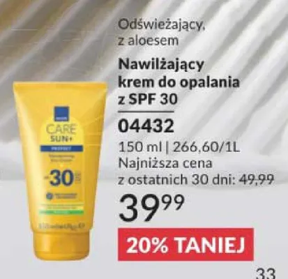 Nawilżający krem do opalania z SPF 30 Avon Care Sun+ promocja w AVON