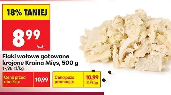 Flaki wołowe gotowane krojone  promocja w Biedronka