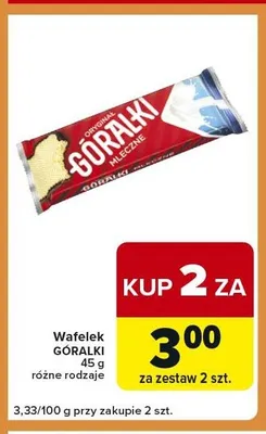 Wafelek Góralki mleczne promocja w Carrefour Express