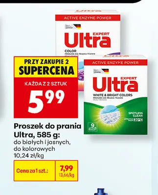 Proszek do prania Ultra do kolorowych promocja w Biedronka