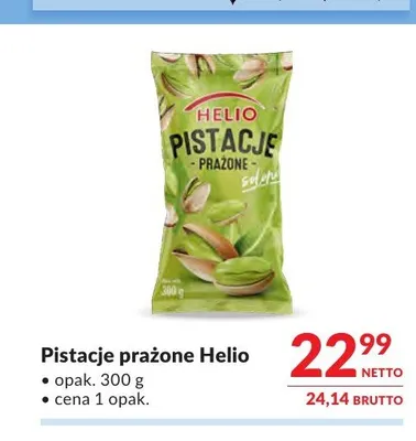 Pistacje prażone Helio promocja w Makro