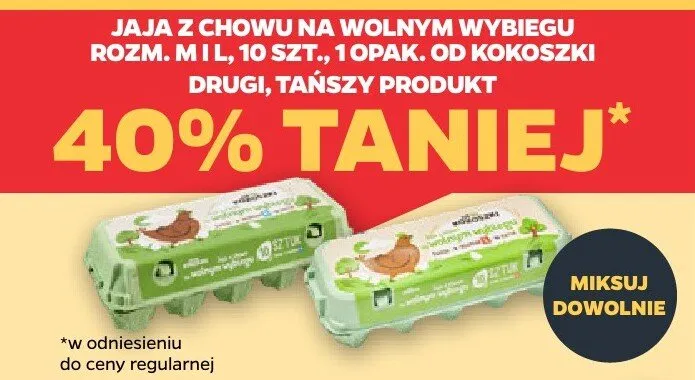 Jaja z chowu na wolnym wybiegu promocja w Netto
