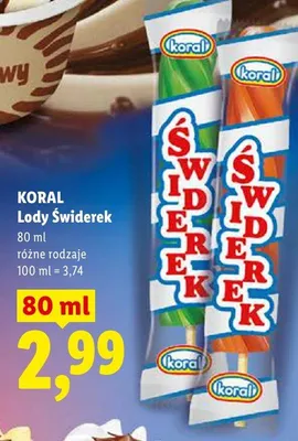 Lody świderek promocja w Lidl