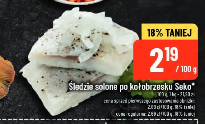 Śledzie solone po kołobrzesku Seko promocja w POLOmarket