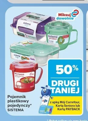 Pojemnik plastikowy pojedynczy Sistema promocja w Carrefour