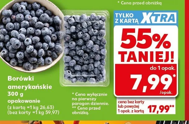 Borówki amerykańskie promocja w Kaufland