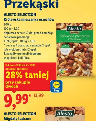 Migdały łuskane promocja w Lidl