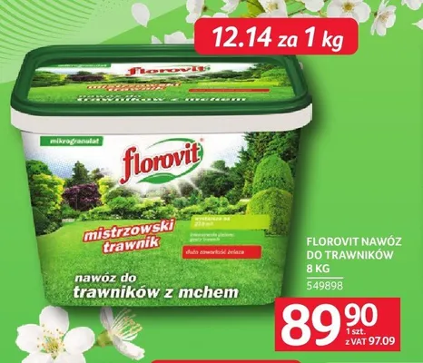 Nawóz do trawników z mchem FLOROVIT promocja w Selgros
