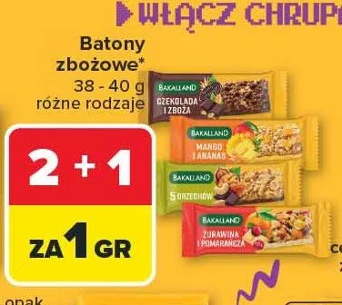 Batony zbożowe różne rodzaje promocja w Carrefour Market