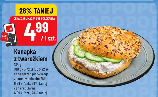 Kanapka z twarożkiem promocja w POLOmarket
