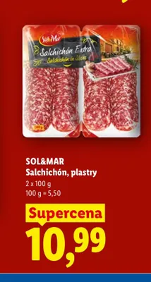 Salchichón plastry Sol & Mar 2-pak 100 g promocja w Lidl