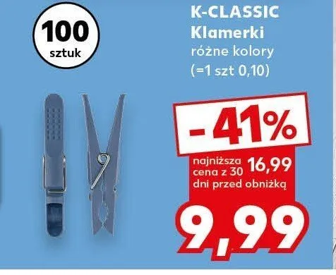 Klamerki K-Classic 100-pak promocja w Kaufland