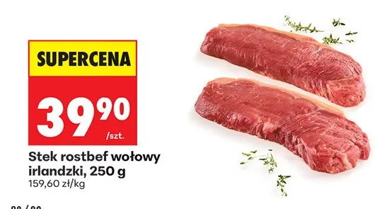 Stek rostbef wołowy irlandzki promocja w Biedronka