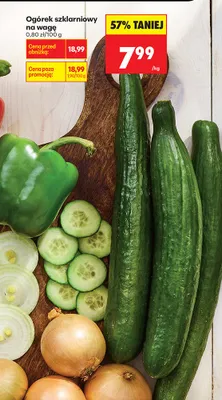 Ogórek szklarniowy na wagę promocja w Biedronka