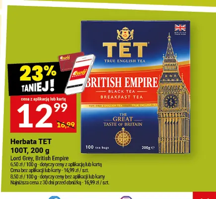 Herbata TET British Empire promocja w Twój Market