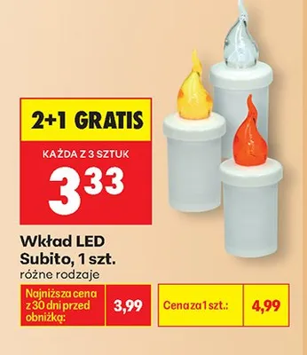 Wkład LED Subito promocja w Biedronka