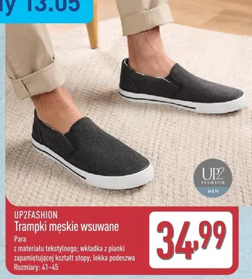 Trampki męskie wsuwane Up2Fashion promocja w Aldi