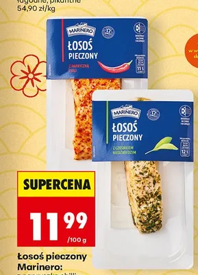 Łosoś pieczony z czosnkiem niedźwiedzim Marinero promocja w Biedronka