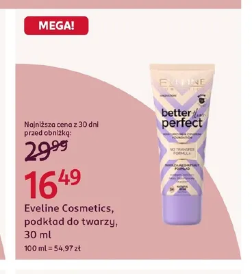 Podkład do twarzy Eveline Cosmetics promocja w Rossmann
