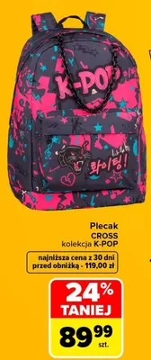Plecak CROSS kolekcja K-POP promocja w Carrefour Market