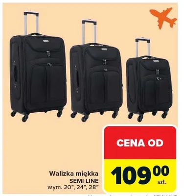 Walizka miękka Semi Line wym. 20" promocja w Carrefour