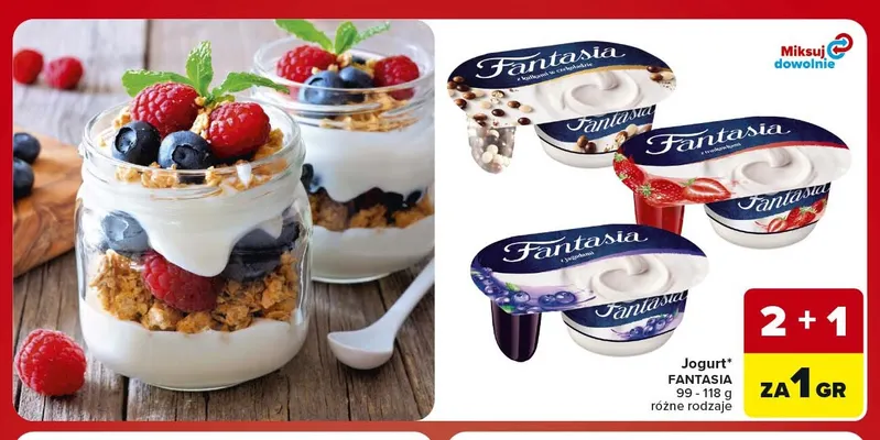 Jogurt Fantasia promocja w Carrefour Market