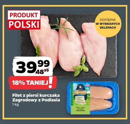 Filet z piersi kurczaka Zagrodowy z Podlasia promocja w Netto