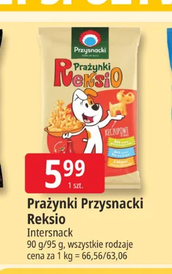 Prażynki Przysnacki Reksio 90 g promocja w Leclerc