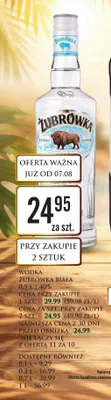 Wódka Żubrówka Biała promocja w Dino