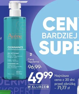 Żel oczyszczający Avene Cleanance promocja w Super-Pharm