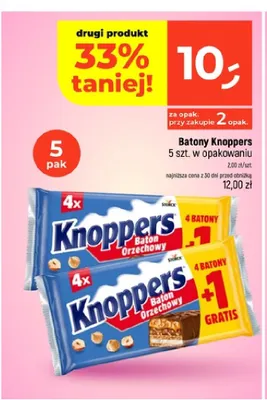 Batony Knoppers Baton Orzechowy 5-pak promocja w Dealz