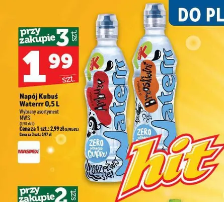 Napój Kubuś Waterrr Arbuz promocja w TOPAZ