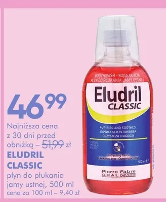 Płyn do płukania jamy ustnej eludril classic promocja w Super-Pharm